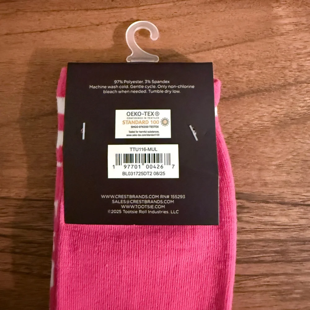 Tootsie Roll Pop & Mike and Ike Novelty‎ Crew Socks | 2-Pairs | NWT